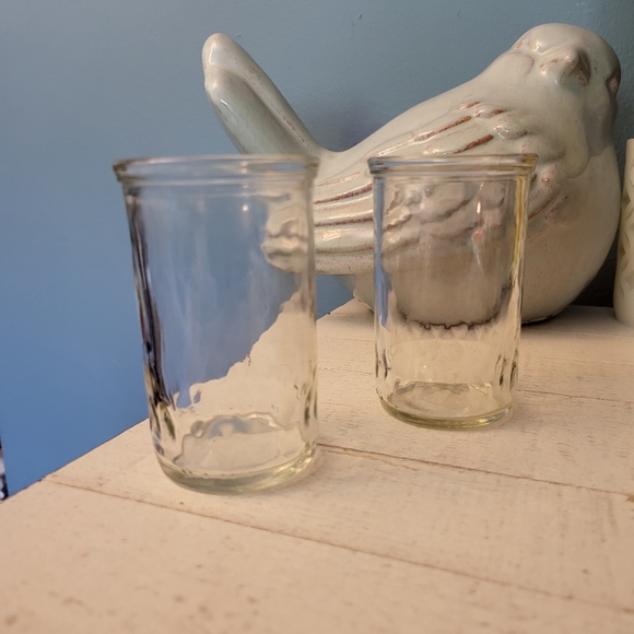 2pc Clear Jelly Jar Juice Glasses - Picture 4 of 4